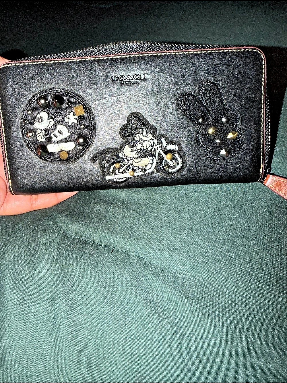 Coach Disney x Coach Accordion Zip Wallet with Mickey Patches Accordion Zip